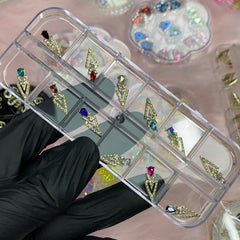 12 pcs spike-shaped Nail Charms for designer