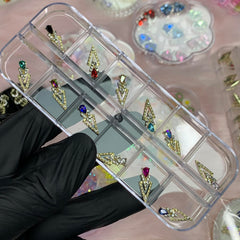 12 pcs spike-shaped Nail Charms for designer