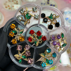 14 pcs Colorful Cherry Charms for Nails Art Designer