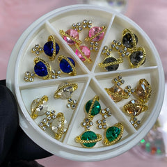 18 pcs (Gold) Planet Charms for Nails designer