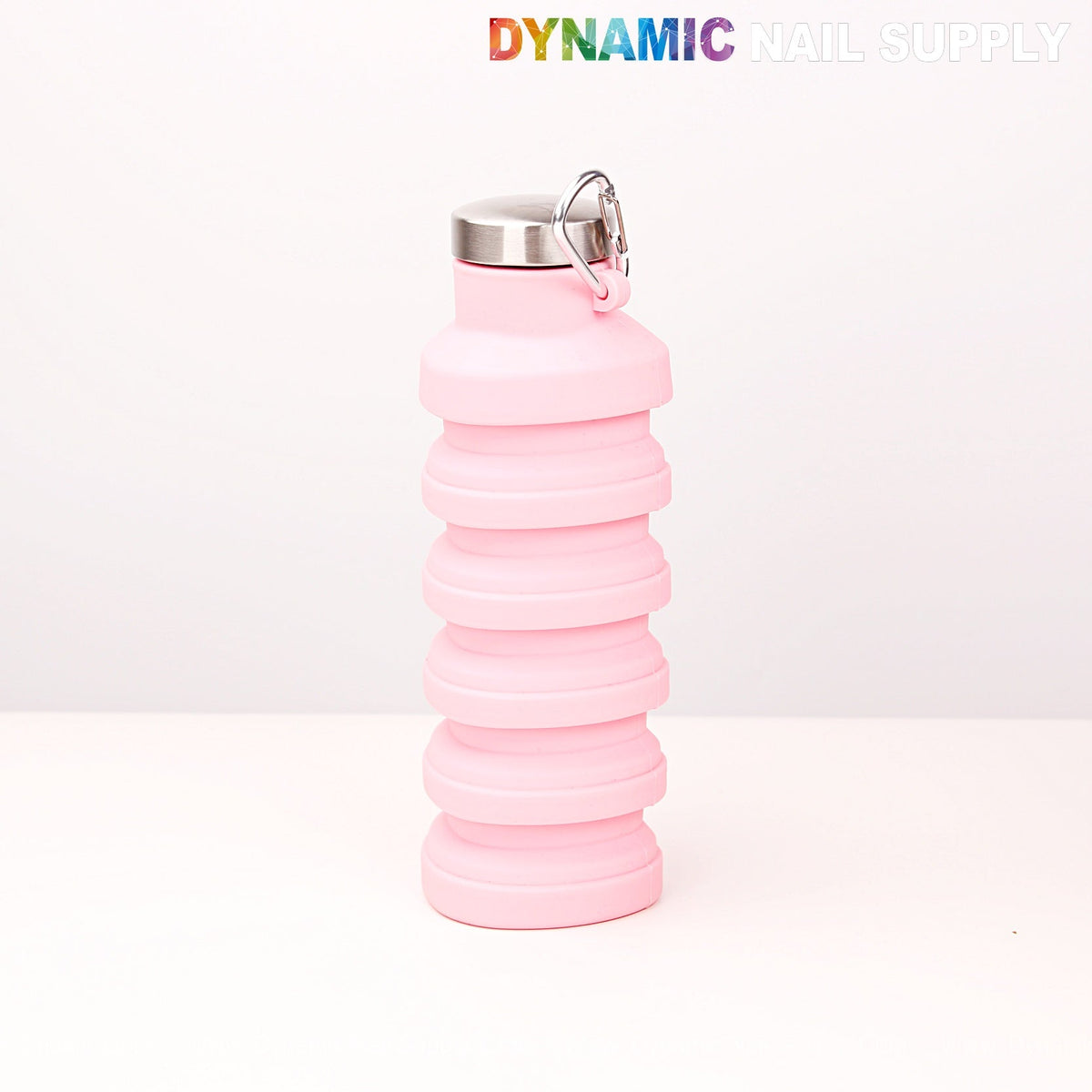 Collapsible Silicone Lightweight Reusable Pink Bottles For Liquid, Traveling Camping Hiking