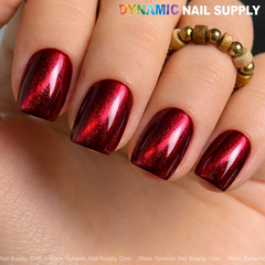 Bordeaux Cat Eye #2 - Magnetic Glassy Red Wine Shimmery Gel Polish