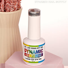 Clear Cat Eye Gel - Transparent Magnetic Silver Shimmery Gel Polish