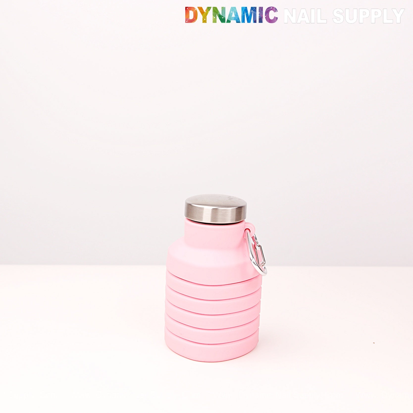 Collapsible Silicone Lightweight Reusable Pink Bottles For Liquid, Traveling Camping Hiking