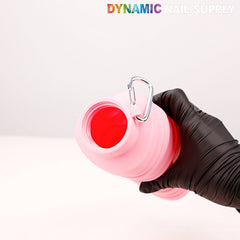 Collapsible Silicone Lightweight Reusable Pink Bottles For Liquid, Traveling Camping Hiking