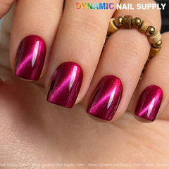 Bordeaux Cat Eye #5 - Magnetic Glassy Red Wine Shimmery Gel Polish