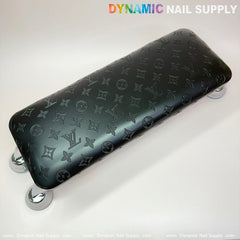 (Black LV Pattern) Big Arm Rest with Leather Pillow Cushion for Manicure Nails Service (Reposabrazos Para Manicura)