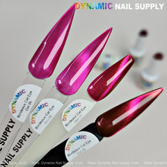 Bordeaux Cat Eye #6 - Magnetic Glassy Red Wine Shimmery Gel Polish