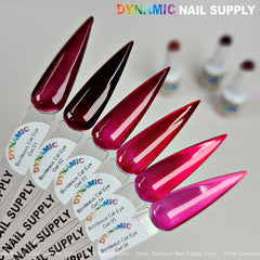 Bordeaux Cat Eye #5 - Magnetic Glassy Red Wine Shimmery Gel Polish