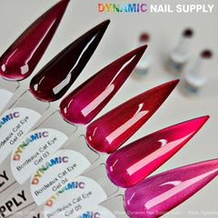 Bordeaux Cat Eye #2 - Magnetic Glassy Red Wine Shimmery Gel Polish