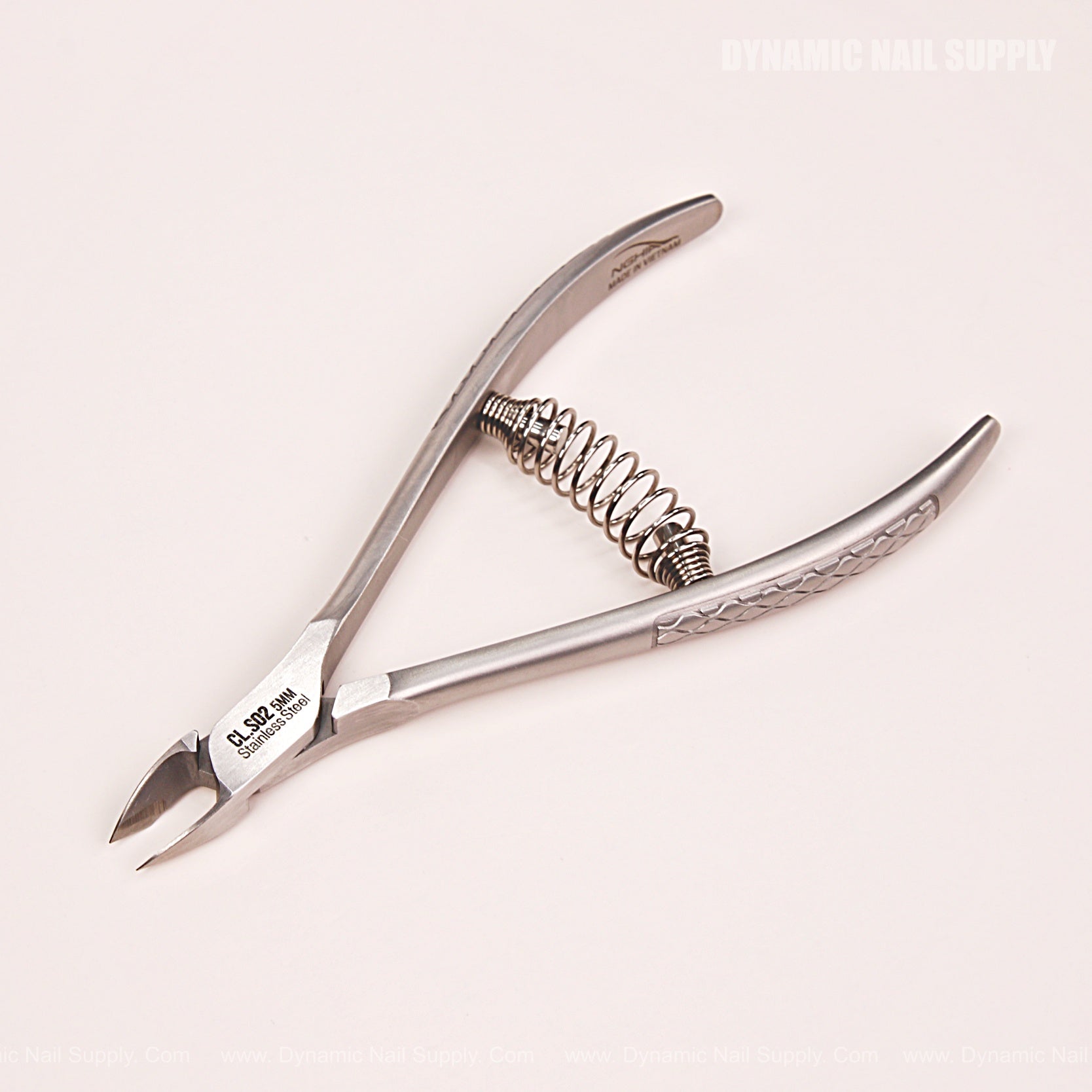 CL.S02 5MM - Professional Cuticle Nippers Spiral Springs Stainless Steel