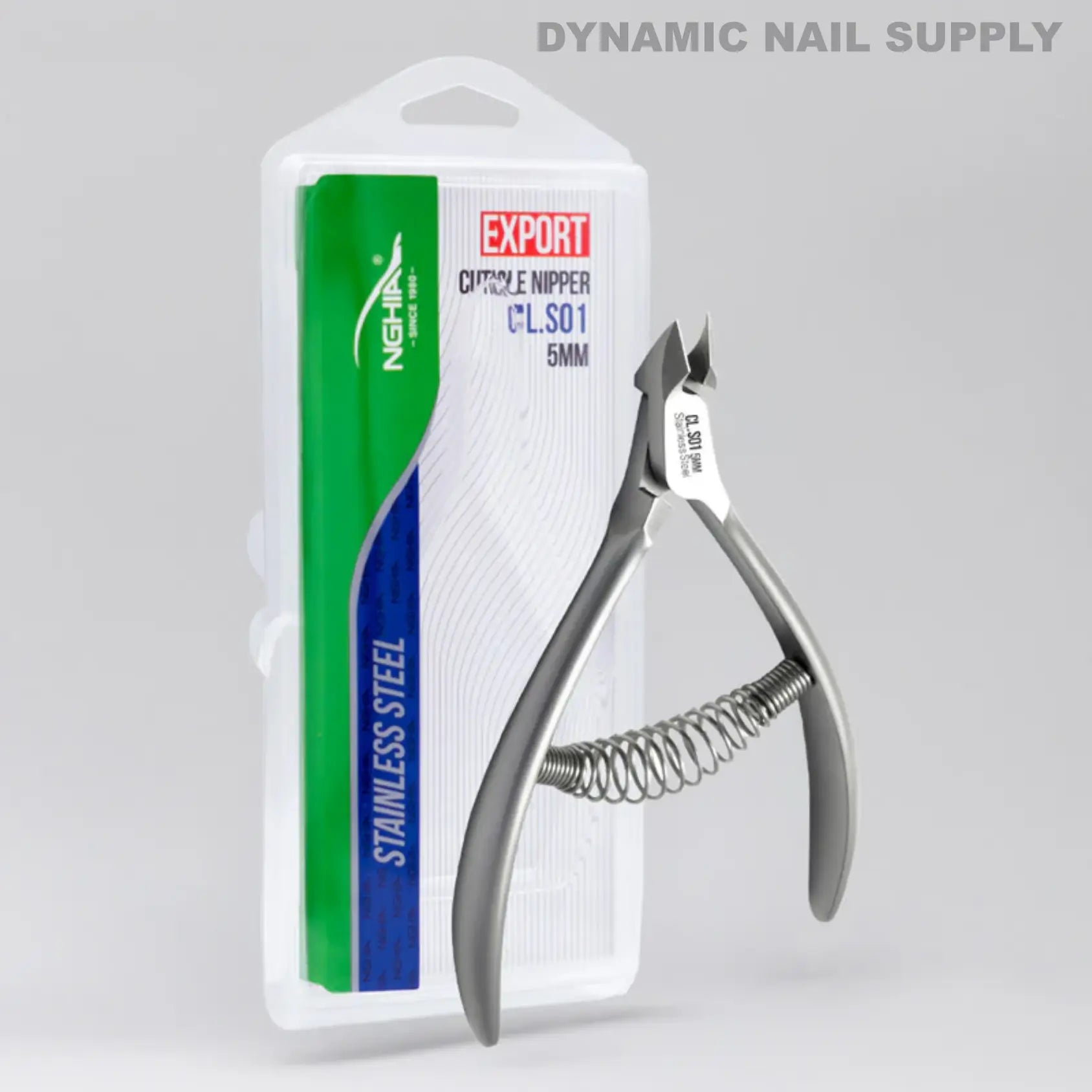 CL.S01 5MM - Professional Cuticle Nippers Spiral Springs Stainless Steel