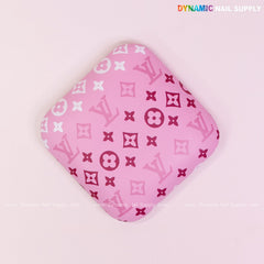 (White Pink LV 3 lines) Elbow Rest Pillow for Nail Tech : Soft Pu Leather, Supportive, Built for Long Hours Usage