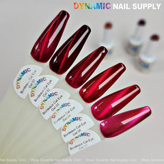 Bordeaux Cat Eye #1 - Magnetic Glassy Red Wine Shimmery Gel Polish