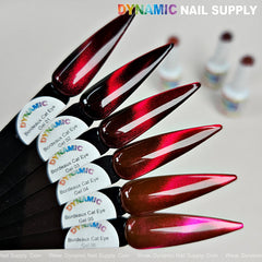 Bordeaux Cat Eye #1 - Magnetic Glassy Red Wine Shimmery Gel Polish