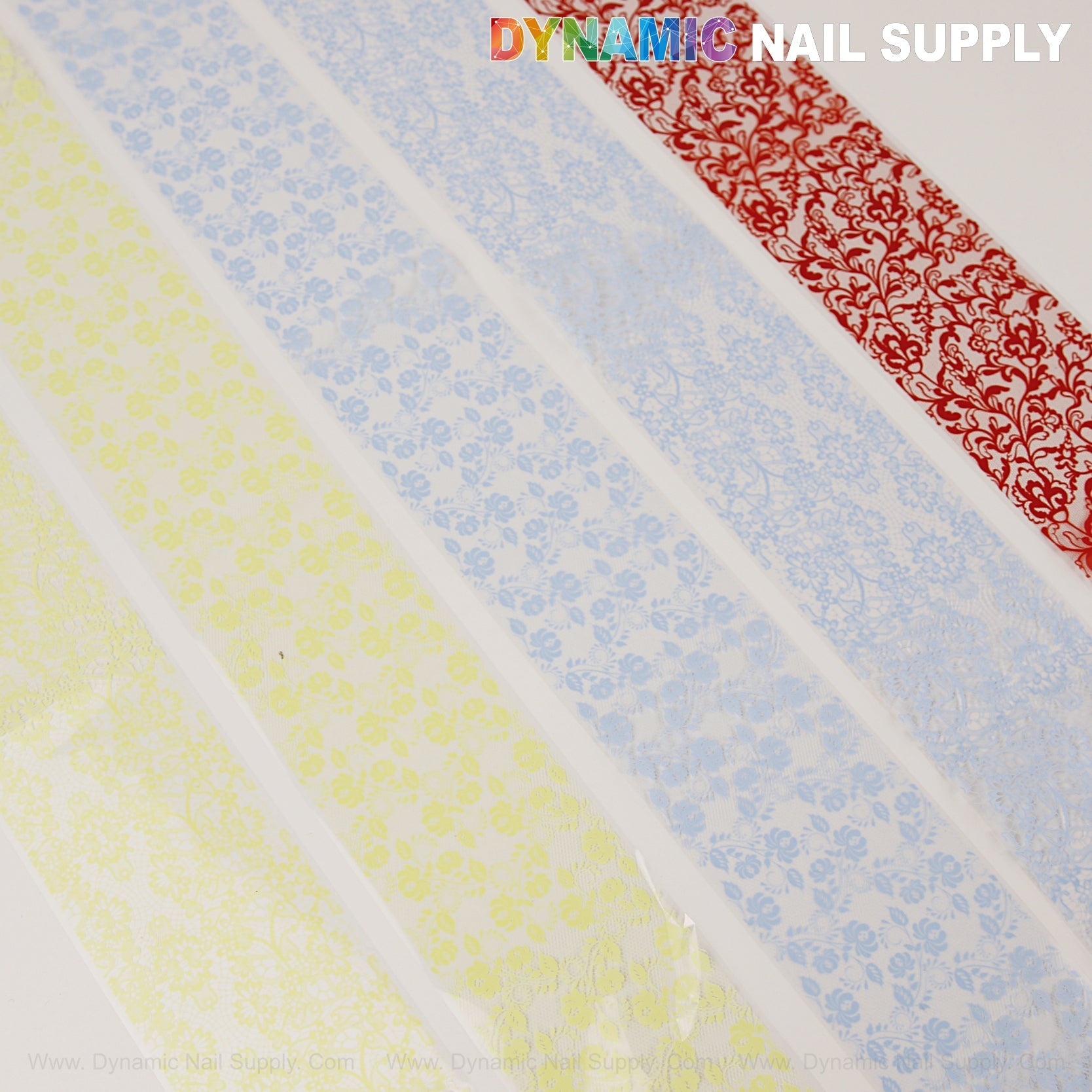 Blue Yellow Red Pink White Mixed Nail Foil 3 - Nail Art Design Foils