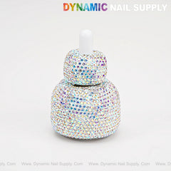 AB Rhinestone Refillable Leakproof Cap Dropper Bottle for Cuticle Oil, Liquid, Essential Oil