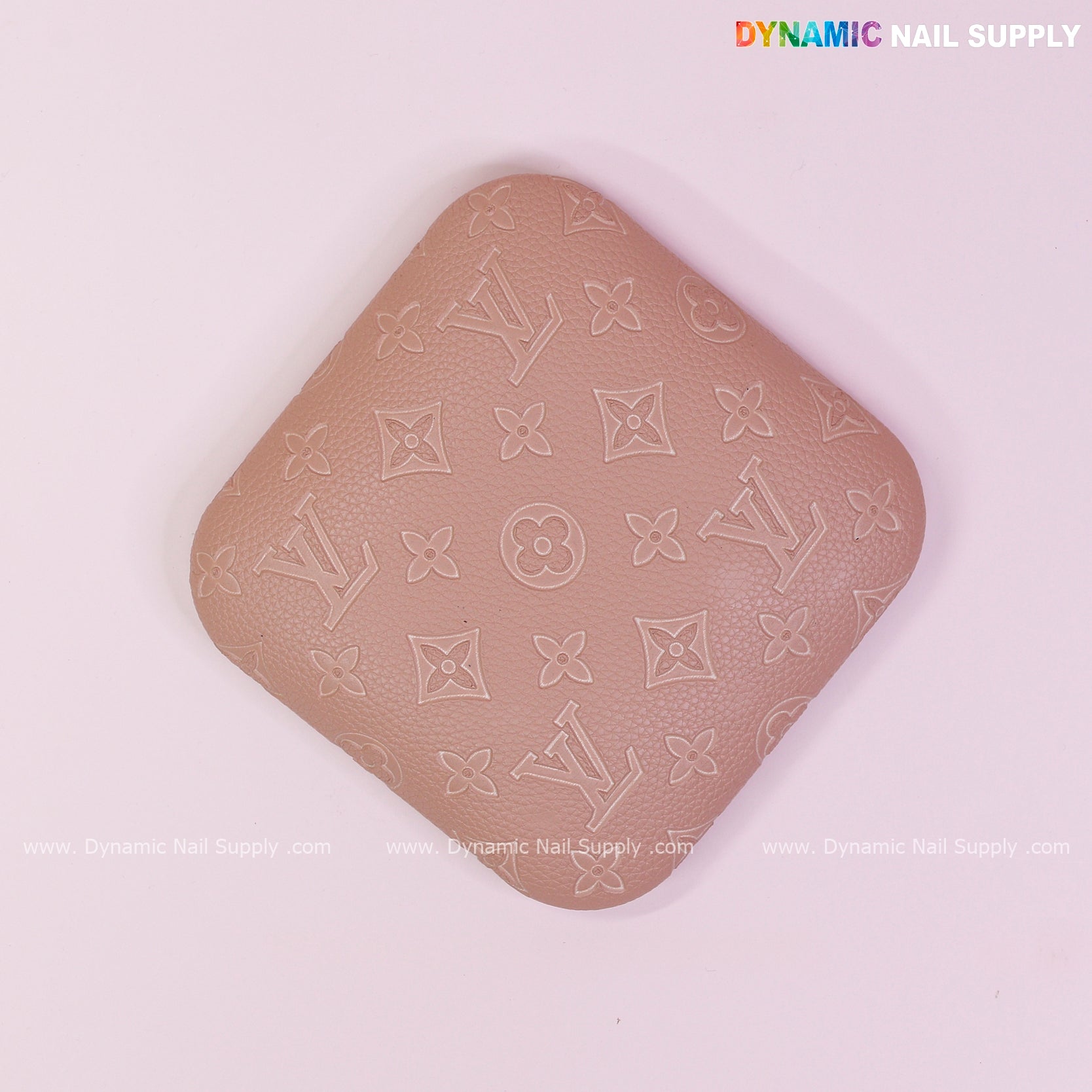 (Neutral skin Color LV Engrave) Elbow Pad Pillow for Nail Tech : Soft Pu Leather, Supportive, Built for Long Hours Usage
