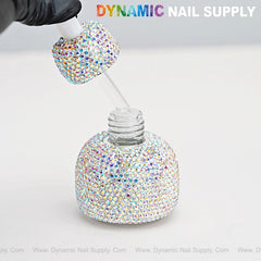 AB Rhinestone Refillable Leakproof Cap Dropper Bottle for Cuticle Oil, Liquid, Essential Oil