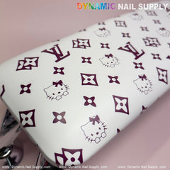 (Dark Pink Hell0Kitty+LV) Leather Armrest Cushion Pillow for Pedicure Manicure (Reposabrazos Para Manicura)