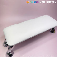 (White LV Pattern) Full-Grain Leather Armrest Cushion Pillow for Pedicure Manicure (Reposabrazos Para Manicura)