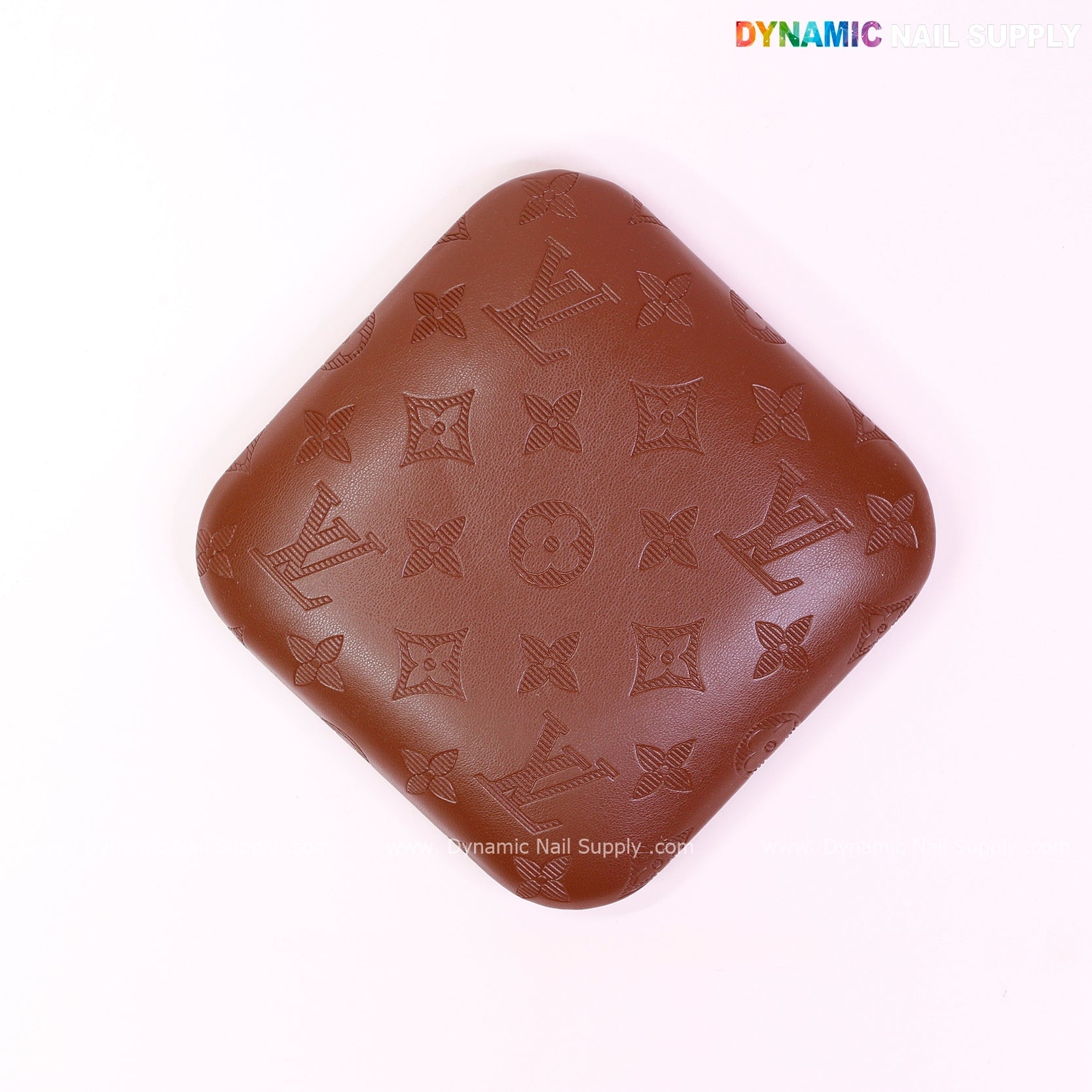 (Chocolate LV Engraved - Stripes Line logo) Elbow Pillow Pad for Nail Tech : Soft Pu Leather, Supportive, Built for Long Hours Usage