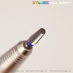 5-in-1 Medium Silver Tapered Flat-Top Carbide Nail Drill Bit - Sealing Cuticle and Smooth Out Acrylic