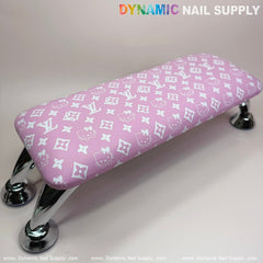 (Pink Hell0 Kitty LV) Nails Pillow ArmRest with Leather Cushion for Manicure Pedicure (Reposabrazos Para Manicura)