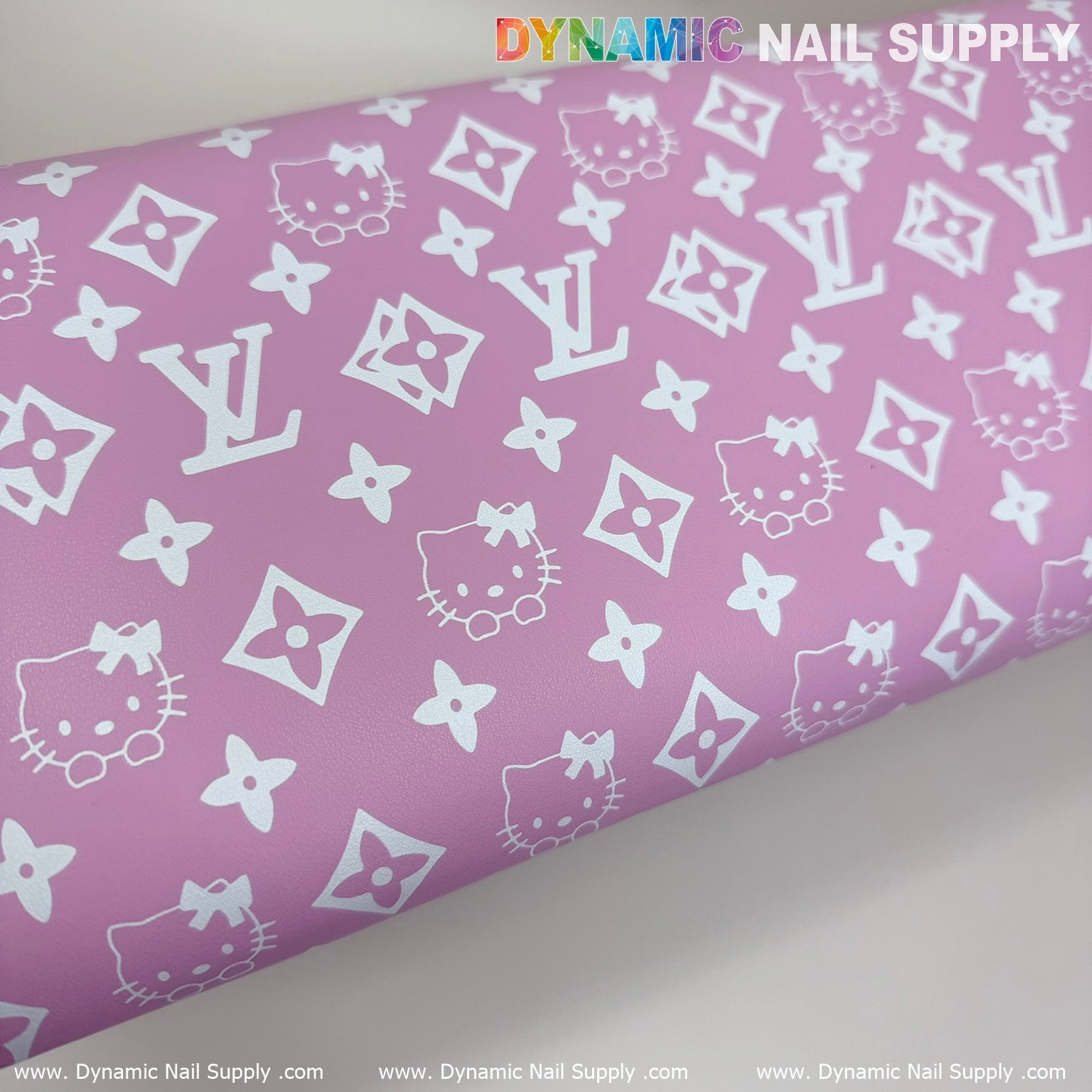 (Pink Hell0 Kitty LV) Nails Pillow ArmRest with Leather Cushion for Manicure Pedicure (Reposabrazos Para Manicura)