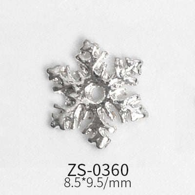 24pcs Snowflake Charms for Winter and Christmas nails art design