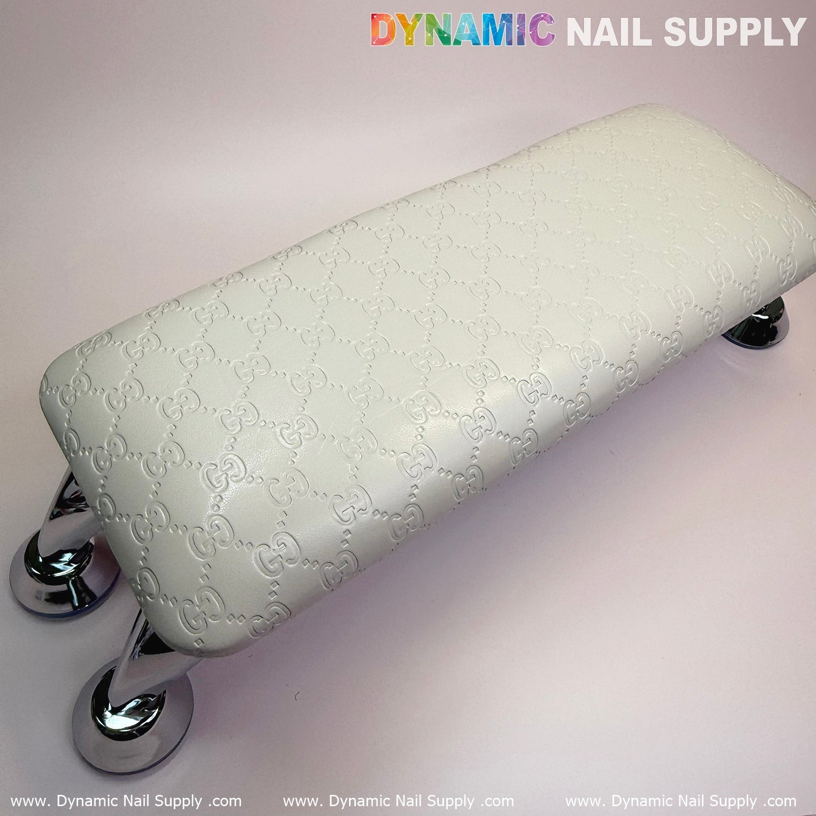 (Full-grain Small GC logo) Leather Armrest with Cushion Pillow for Pedicure Manicure (Reposabrazos Para Manicura)