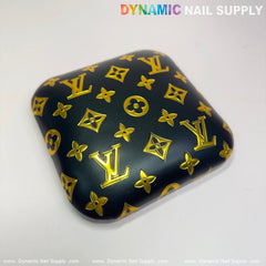 (BJ058 Black LV) Smooth Leather Elbow Cushion Pad Arm Rest Support for Manicure Nail Desk