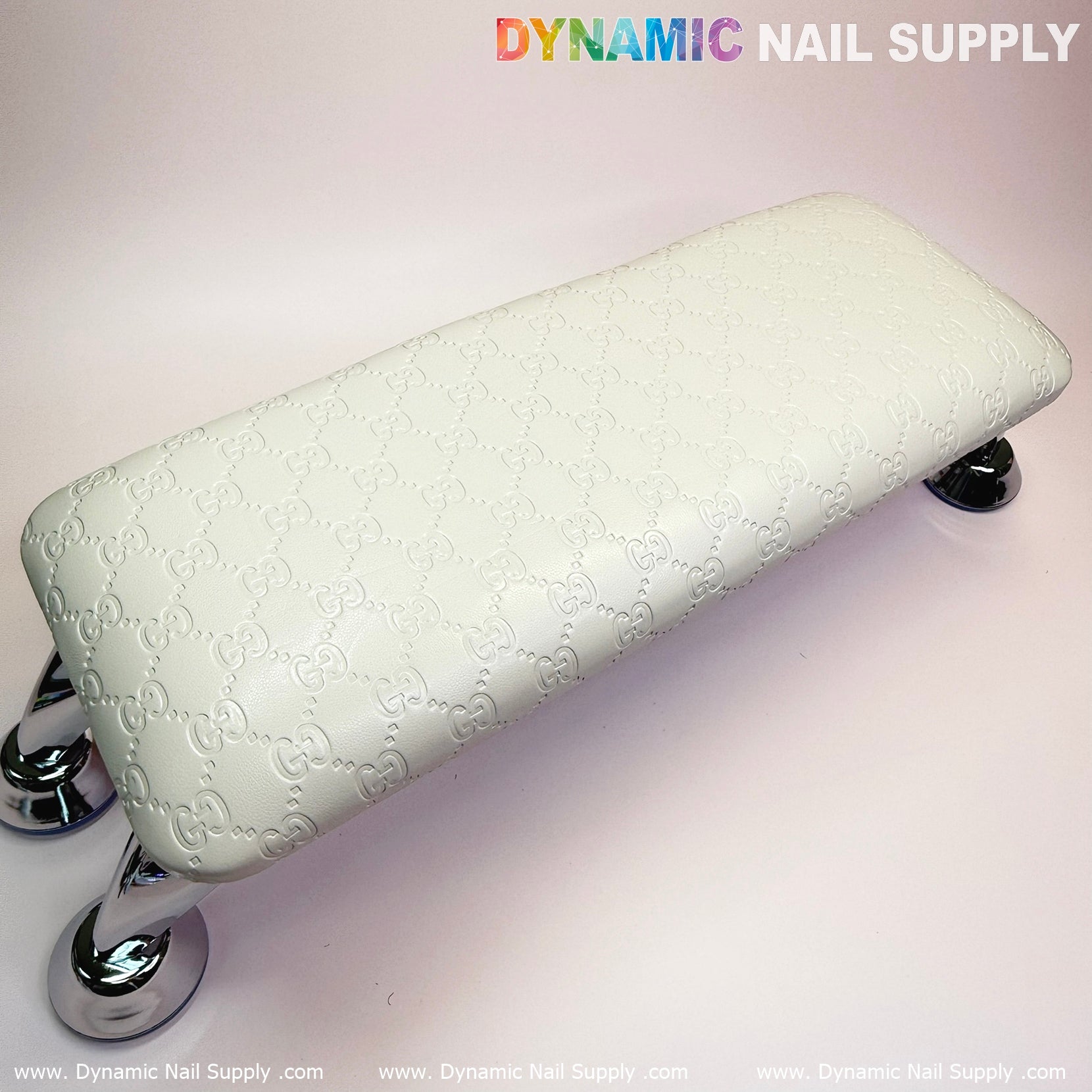 (Full-grain Small GC logo) Leather Armrest with Cushion Pillow for Pedicure Manicure (Reposabrazos Para Manicura)