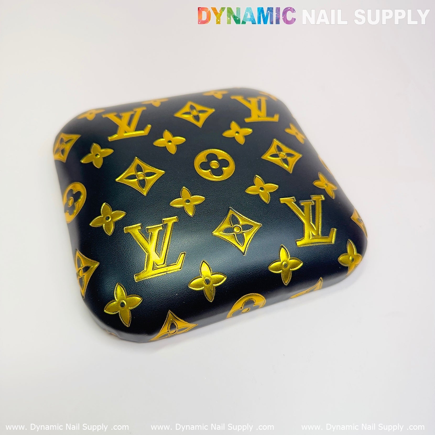 (BJ058 Black LV) Smooth Leather Elbow Cushion Pad Arm Rest Support for Manicure Nail Desk