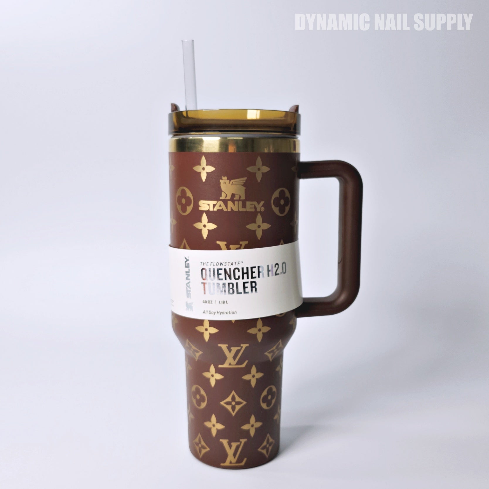 (Brand Logo Light Brown) Stainless Steel Tumbler (40oz)
