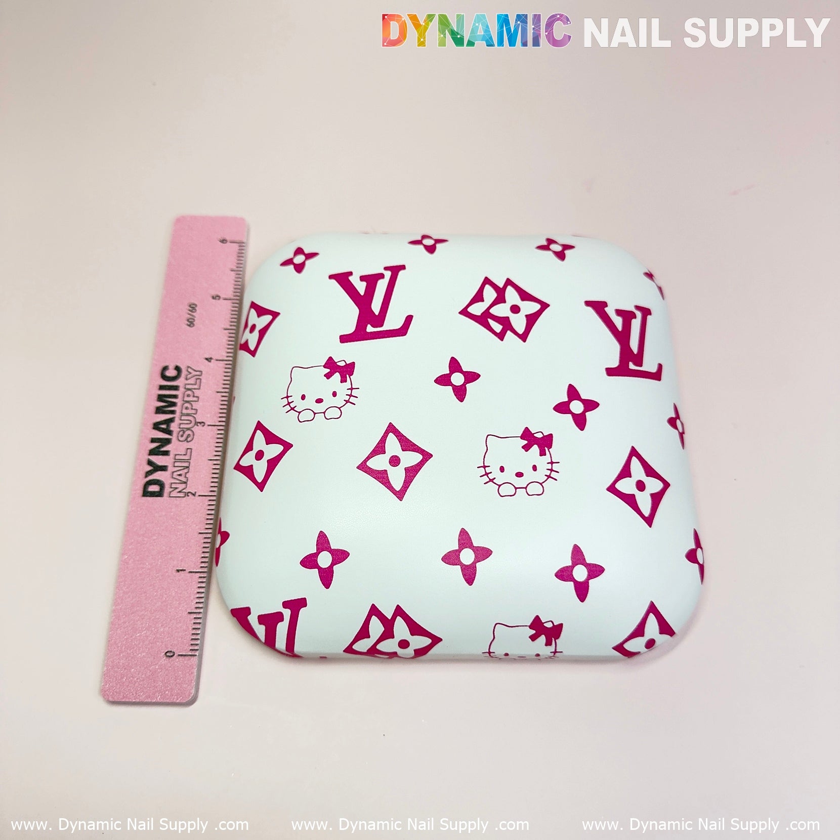 (Pink LV Kitty - Smooth) Leather Elbow Cushion Pad Arm Rest Support for Manicure Nail Desk