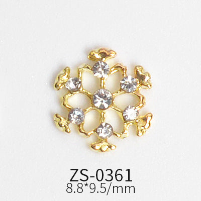 24pcs Snowflake Charms for Winter and Christmas nails art design