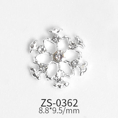 24pcs Snowflake Charms for Winter and Christmas nails art design
