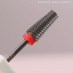 5-in-1 Fine Silver Tapered Flat-Top Carbide Nail Drill Bit - Sealing Cuticle and Smooth Out Acrylic