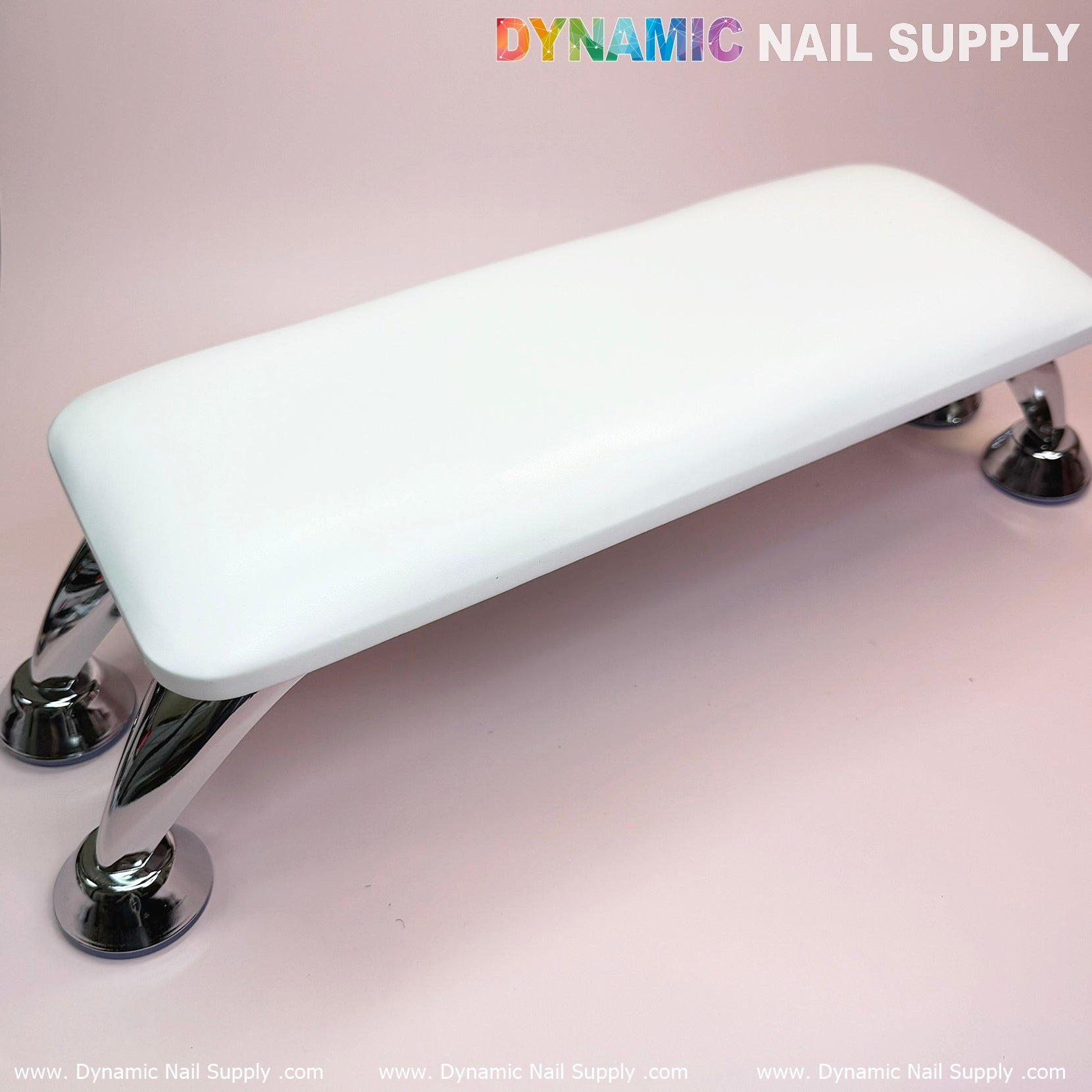 (White) Microfiber Leather Armrest with Cushion Pillow for Pedicure Manicure (Reposabrazos Para Manicura)