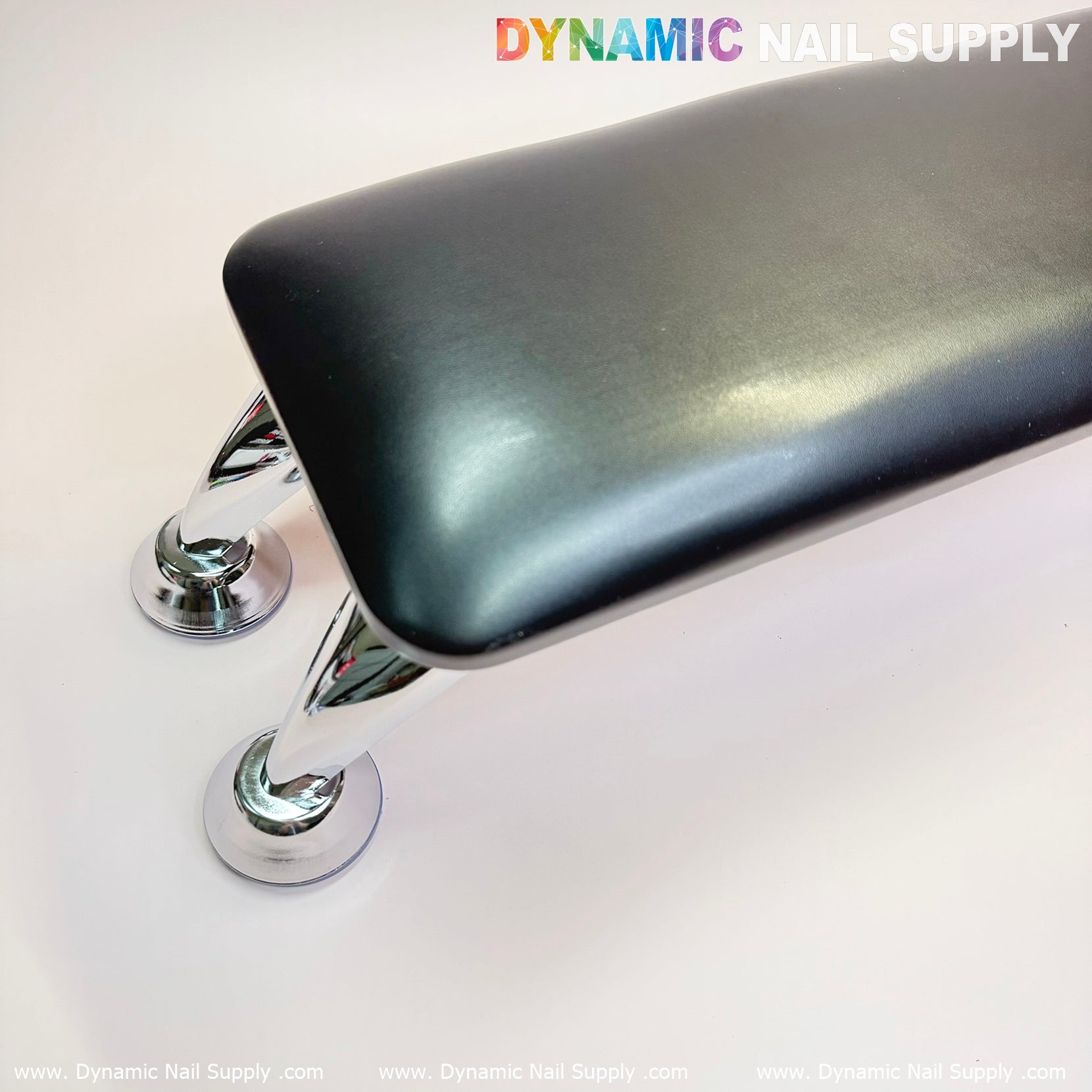 (Black) Microfiber Leather Armrest with Cushion Pillow for Pedicure Manicure (Reposabrazos Para Manicura)