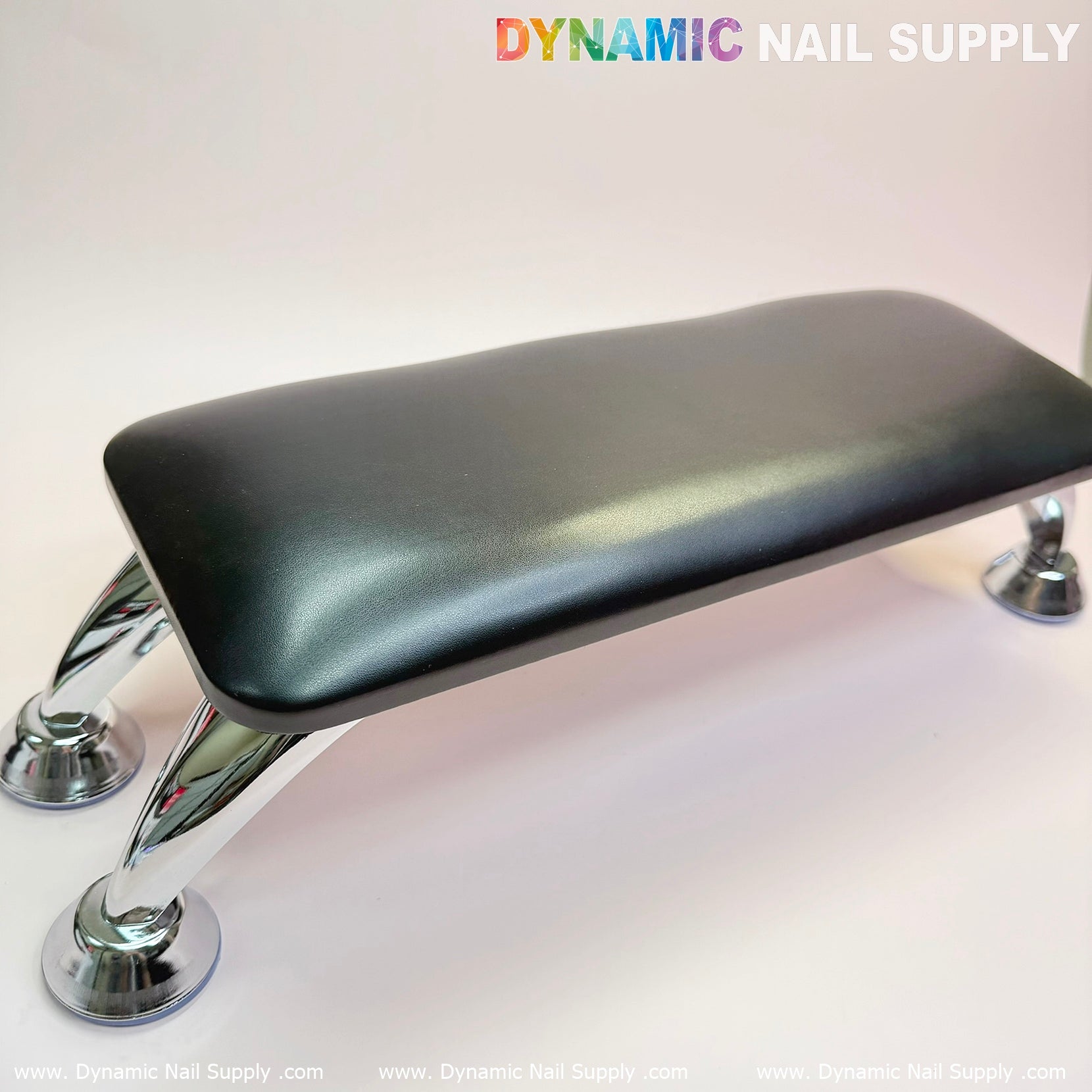 (Black) Microfiber Leather Armrest with Cushion Pillow for Pedicure Manicure (Reposabrazos Para Manicura)