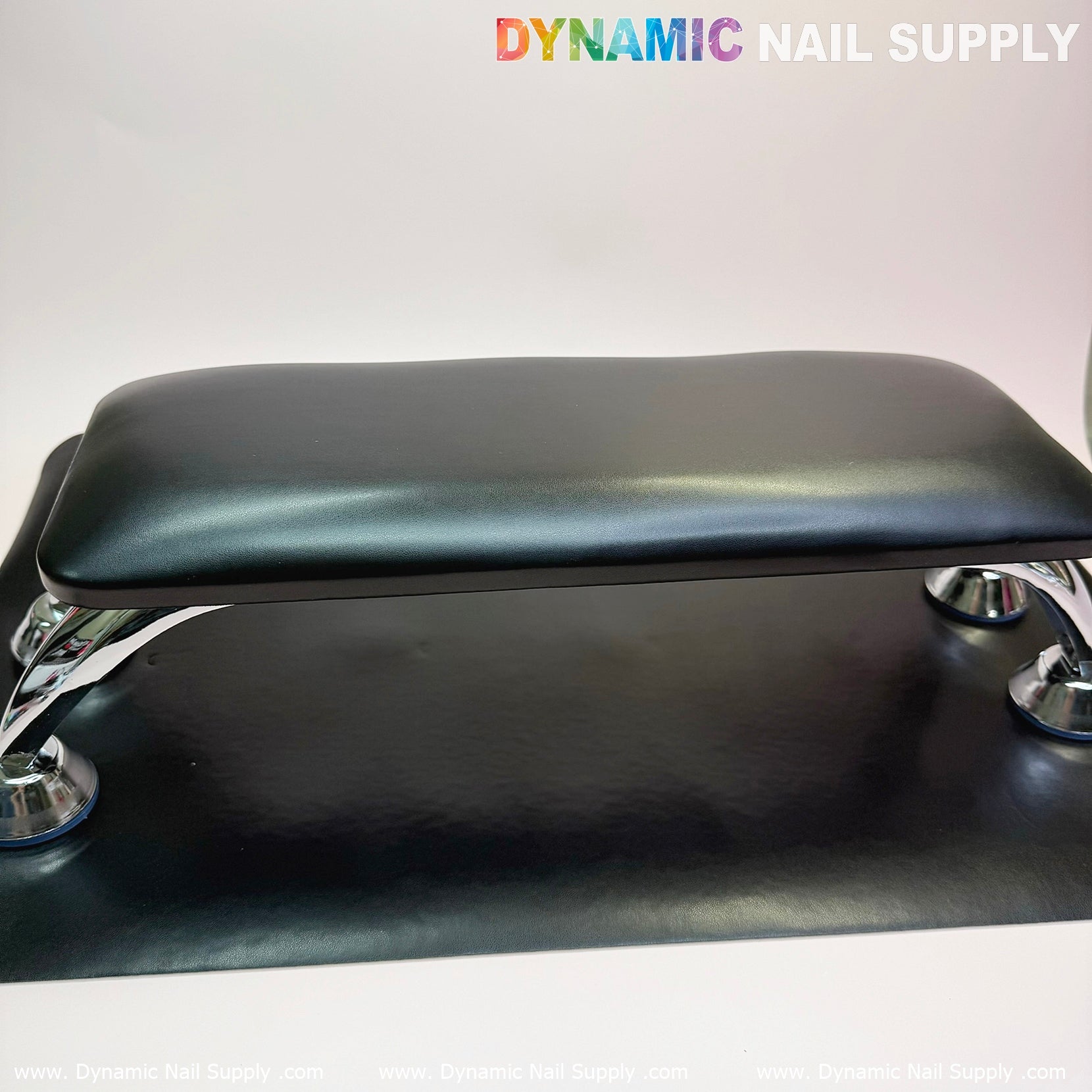 (Black) Microfiber Leather Armrest with Cushion Pillow for Pedicure Manicure (Reposabrazos Para Manicura)
