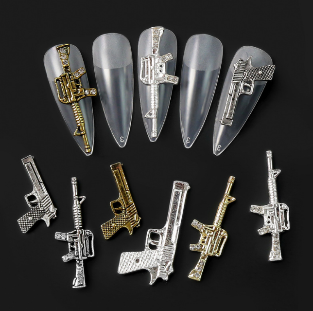 35 pcs of Weapons shape style Charms for Halloween or Vintage Nails Art Design