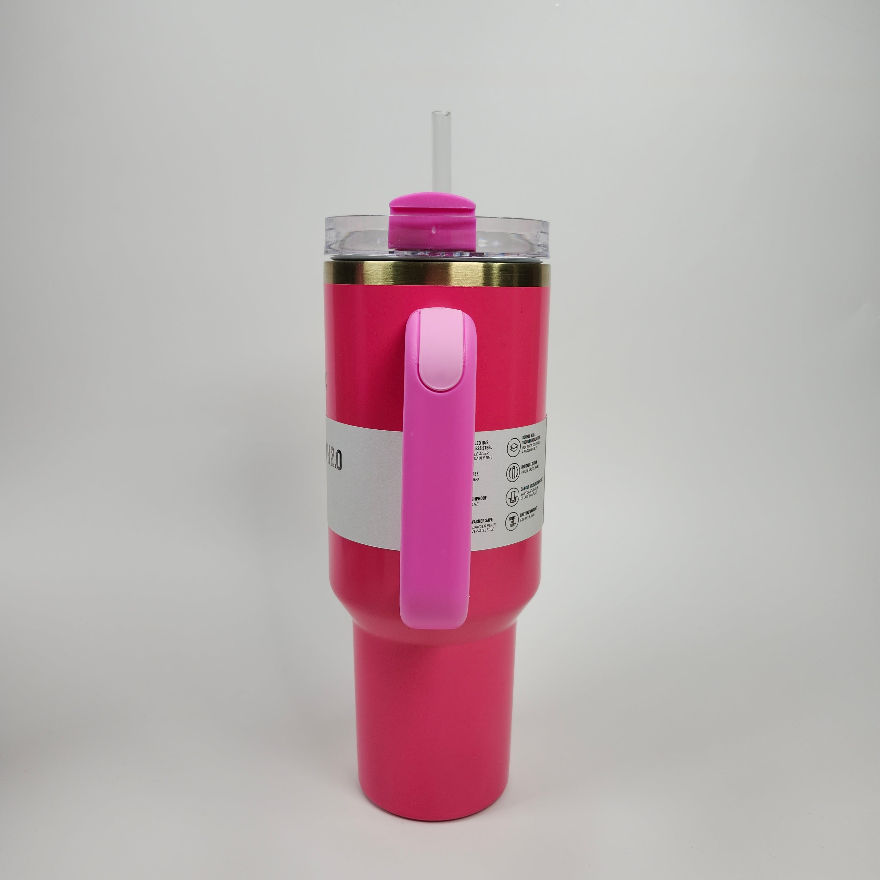 (Hot Pink) Stainless Steel Tumbler (40oz)