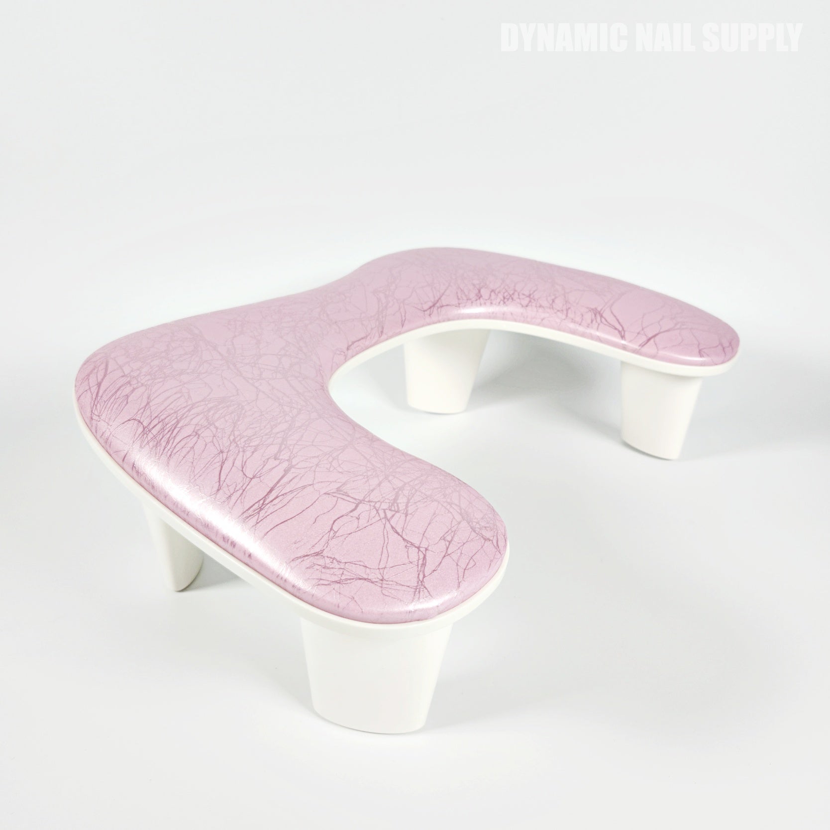 (Pink Marble) U-SHAPE Microfiber Leather Armrest with Cushion Pillow for Pedicure Manicure (Reposabrazos Para Manicura)