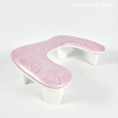 (Pink Marble) U-SHAPE Microfiber Leather Armrest with Cushion Pillow for Pedicure Manicure (Reposabrazos Para Manicura)