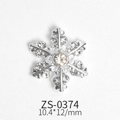 24pcs Snowflake Charms for Winter and Christmas nails art design