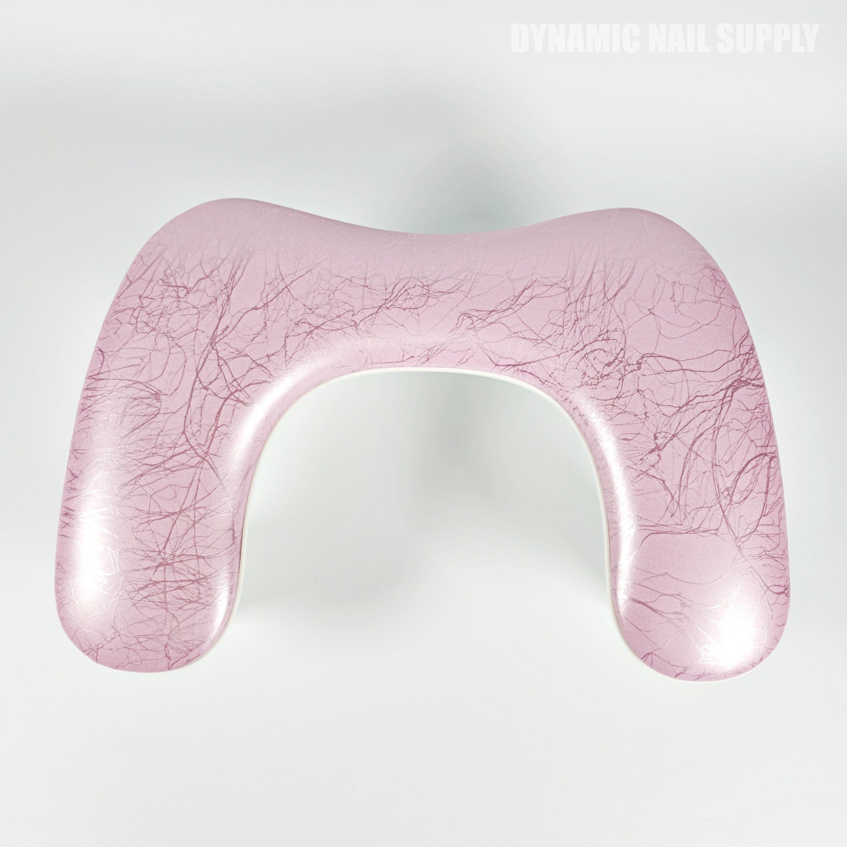 (Pink Marble) U-SHAPE Microfiber Leather Armrest with Cushion Pillow for Pedicure Manicure (Reposabrazos Para Manicura)