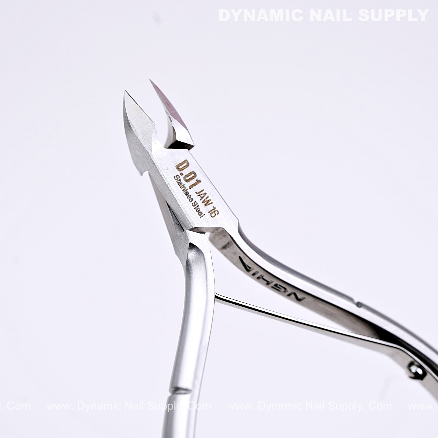 D01 - Jaw 16 - Manicure Stainless Steel Cuticle Nippers with Precision Full Jaw Trimmer Blade